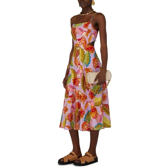 FARM Rio Dresses & Skirts - Farm Rio lilac bananas midi dress NWT